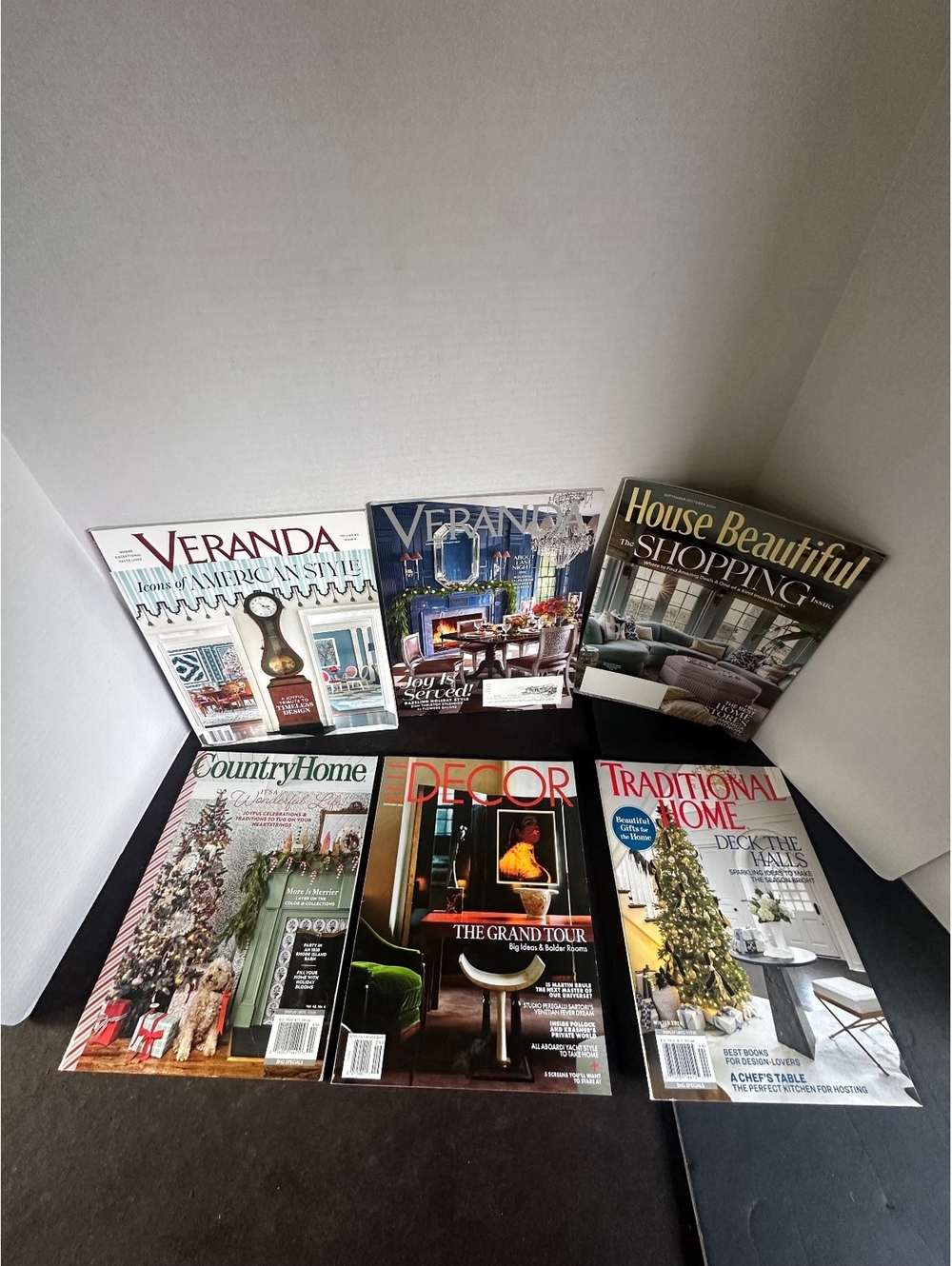 Lot of 6 Home Decor Magazines Veranda House Beautiful Elle Decor Traditional